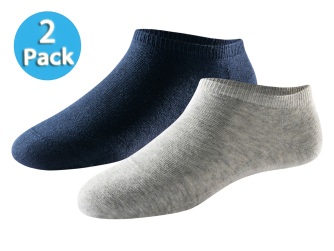 2-Pack of Men's Sneaker Socks SCHIESSER 95/5 - 1x gray 1x dark blue