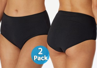 2-Pack Women's Midi Brief SCHIESSER 95/5 - black