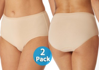 2-Pack Women's Midi Brief SCHIESSER 95/5 - sand