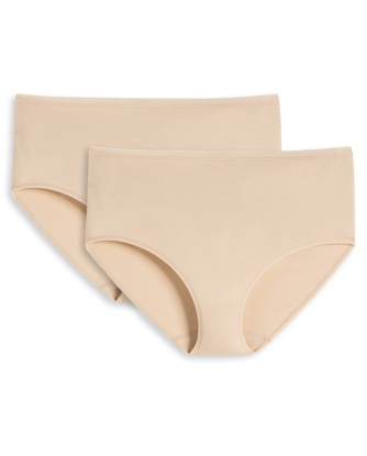 2-Pack Women's Midi Brief SCHIESSER 95/5 - sand