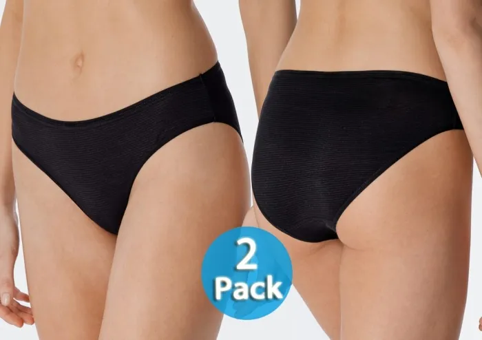 Doppelpack Damen Tai Slip Schiesser Modal Essentials - schwarz Doppelpack Damen Tai Slip Schiesser Modal Essentials - schwarz