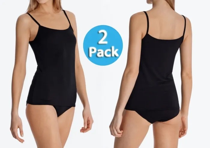 Doppelpack Damen Spaghettitop Schiesser Modal Essentials - schwarz Doppelpack Damen Spaghettitop Schiesser Modal Essentials - schwarz