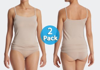2-Pack Women Shirt 0/0 Schiesser Modal Essentials - sand