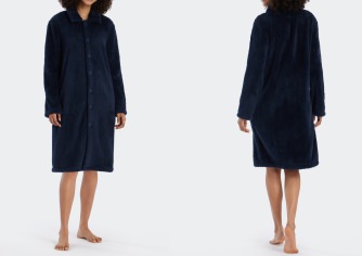Ladies robe SCHIESSER Essentials - dark blue