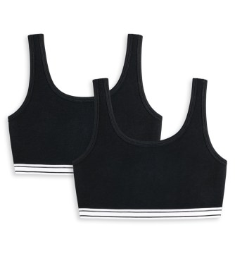 2-Pack Girls' Bustier SCHIESSER 95/5 - black