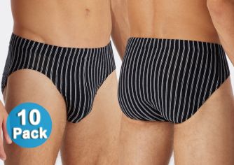 10-PACK of Men's Supermini Organic Cotton SCHIESSER Briefs 95/5