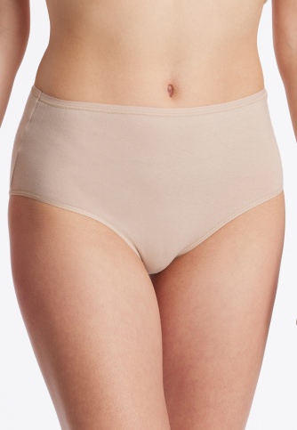 2-Pack Women's Midi Briefs SCHIESSER 95/5 - white and beige