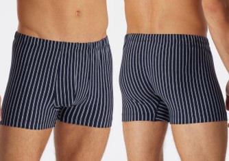 Men's Boxer Briefs SCHIESSER 95/5 - dark blue striped