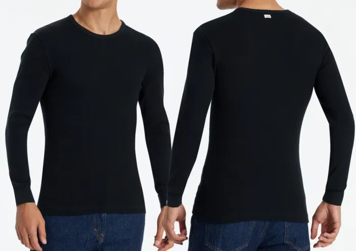 Männer Langarm-Shirt 1/1 SCHIESSER REVIVAL Friedrich - schwarz