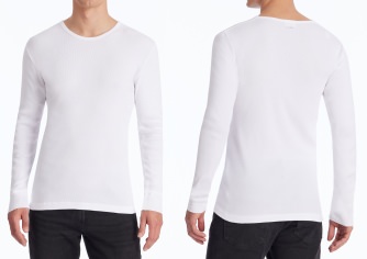Men's Long Sleeve Top 1/1 SCHIESSER REVIVAL Friedrich - white