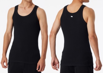 Men's Vest Top 0/0 SCHIESSER REVIVAL Friedrich - black