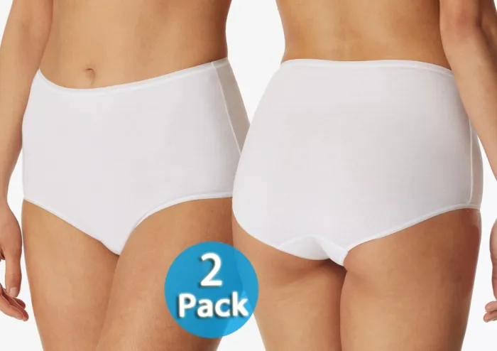 2er Pack Damen Maxislip SCHIESSER 95/5 - weiß 2er Pack Damen Maxislip SCHIESSER 95/5 - weiß