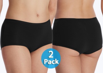 2-Pack Women's Boyshorts SCHIESSER 95/5 - black