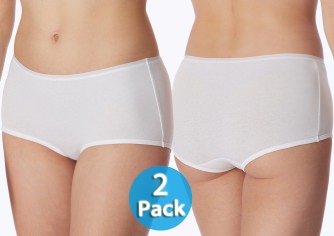 2-Pack Women's Boyshorts SCHIESSER 95/5 - white
