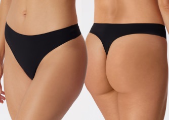 Damen String SCHIESSER Invisible Soft - schwarz