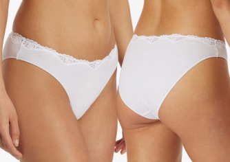 Women's tai briefs SCHIESSER Pure Cotton - white