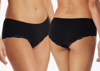 Women's Hipster Briefs SCHIESSER Pure Cotton - black