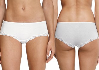 Women's Hipster Briefs SCHIESSER Pure Cotton - white