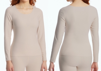 Wrmendes Damen Langarmshirt SCHIESSER Invisible Soft Warming - sand