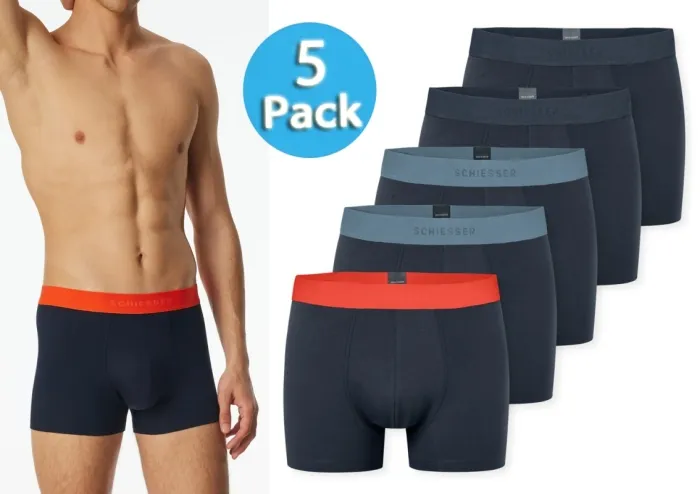 5er Pack Männer Shorts SCHIESSER 95/5 - dunkelblau