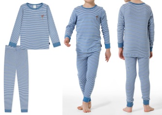 Jungen Schlafanzug Lang SCHIESSER Natural Love - blau