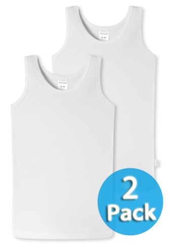 2er Pack Mdchen Unterhemden SCHIESSER 95/5 - Wei
