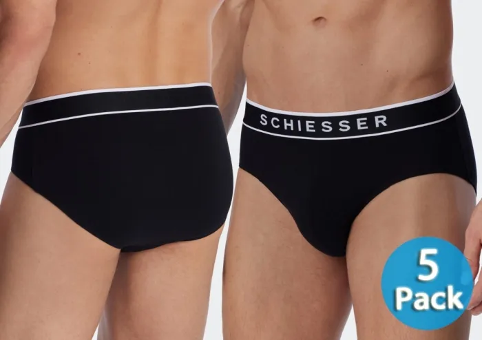 5er Pack Herren Rio-Slips SCHIESSER 95/5 - schwarz 5er Pack Herren Rio-Slips SCHIESSER 95/5 - schwarz