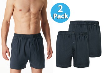 2 SCHIESSER Herren Boxershorts Multipack - nachtblau