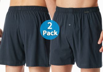 2 SCHIESSER Herren Boxershorts Multipack -schwarz -petrol