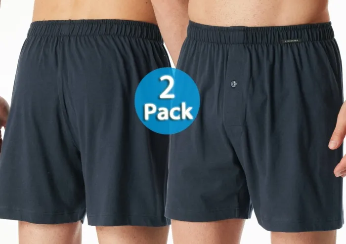 2 SCHIESSER Men's Boxer Shorts Multipack -black -petrol