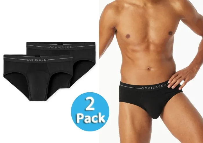 Herren Rio-Slip SCHIESSER Cotton Flex - schwarz