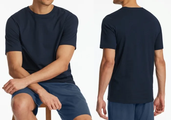 Herren T-Shirt SCHIESSER Mix+Relax - nachtblau