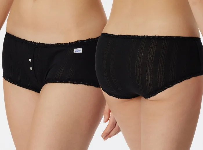 Damen Micro Pants SCHIESSER Revival Agathe - schwarz Damen Micro Pants SCHIESSER Revival Agathe - schwarz