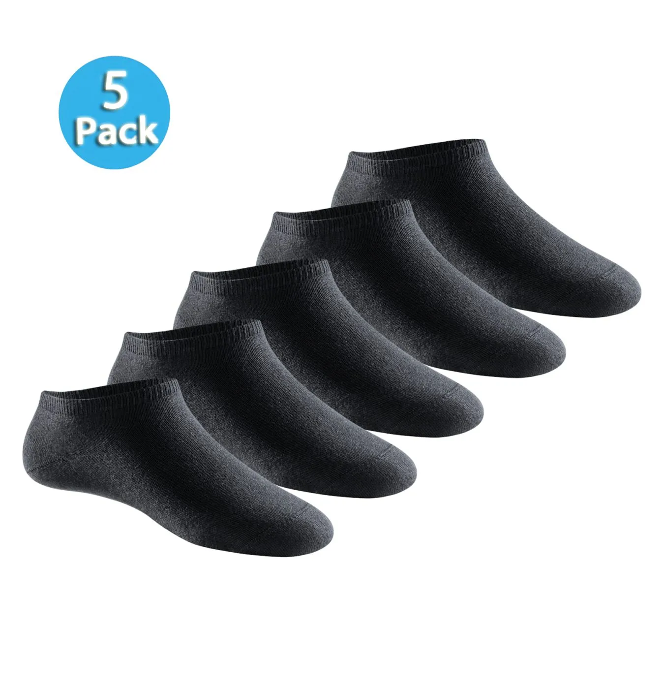 SCHIESSER Women's Sneaker Socks 5-Pack Bluebird - Black