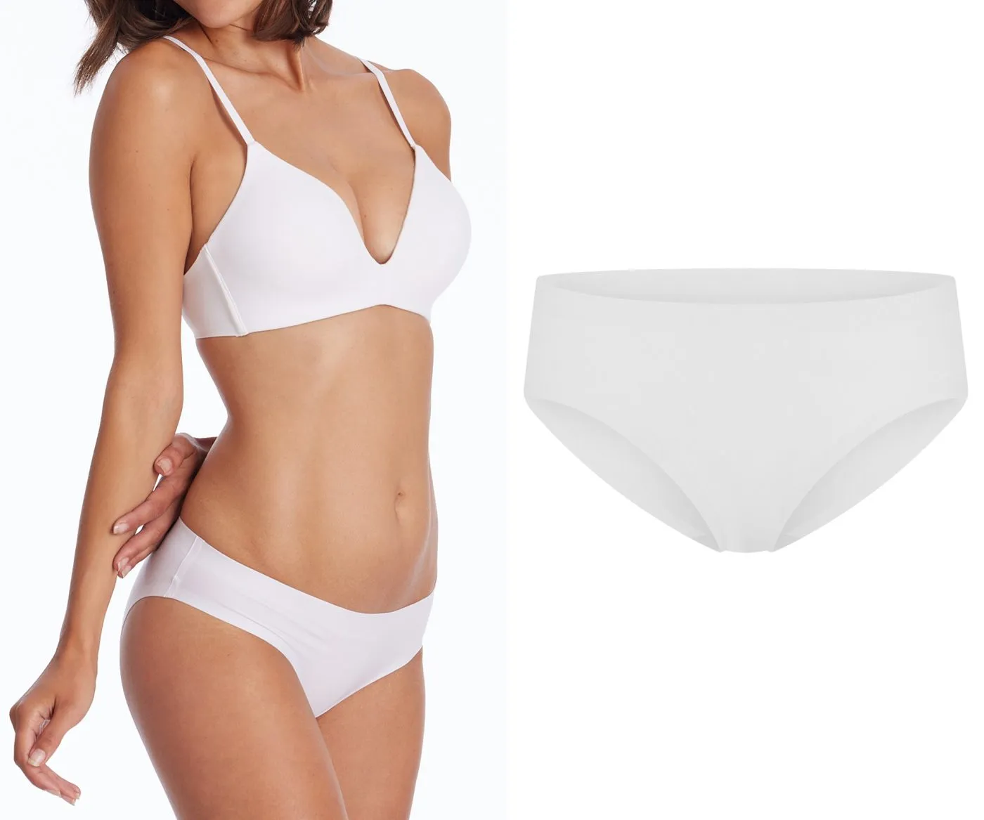 SCHIESSER Damen Seamless-Slip Invisible Cotton - Weiß