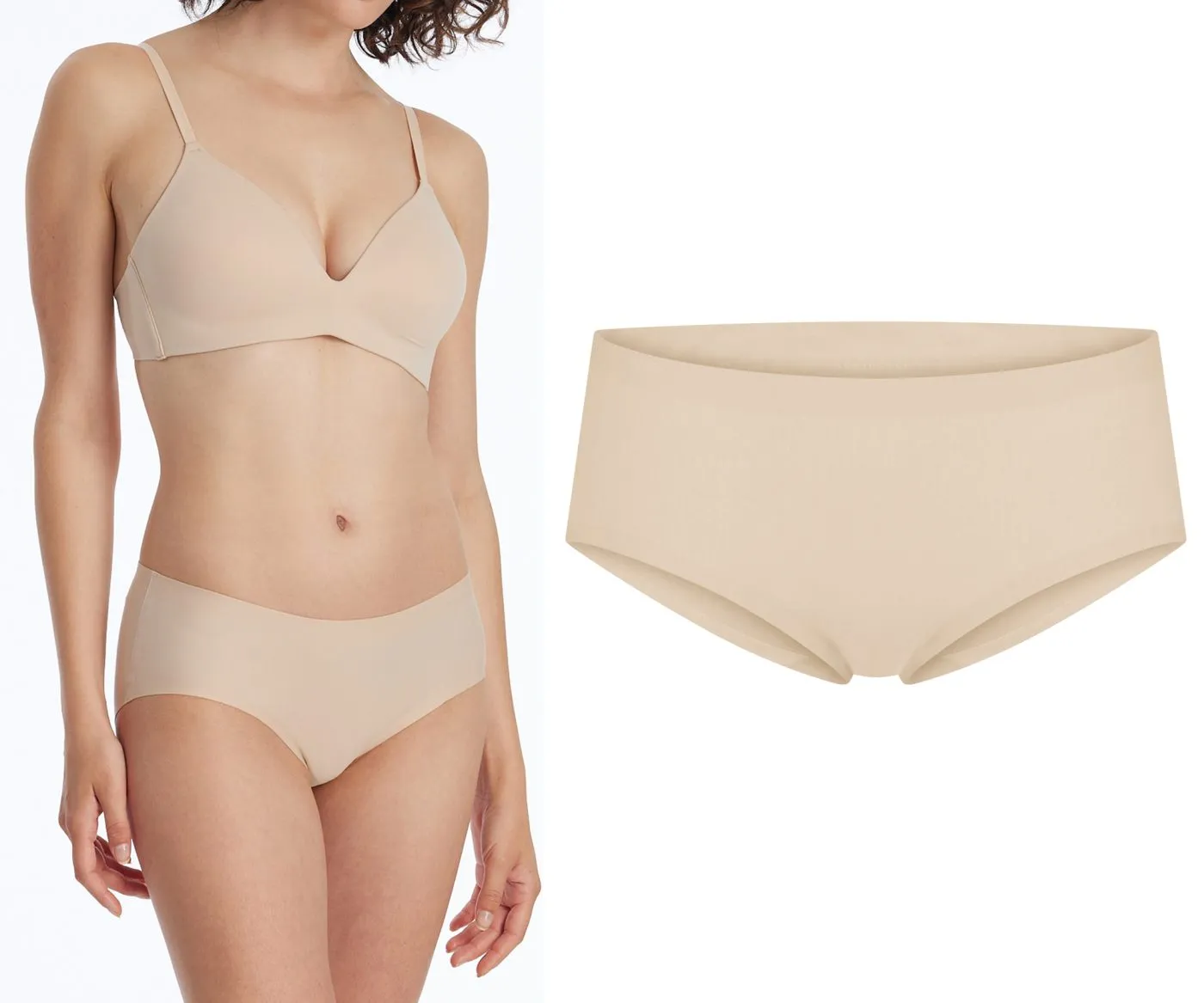 SCHIESSER Damen Seamless-Panty Invisible Cotton - Sand
