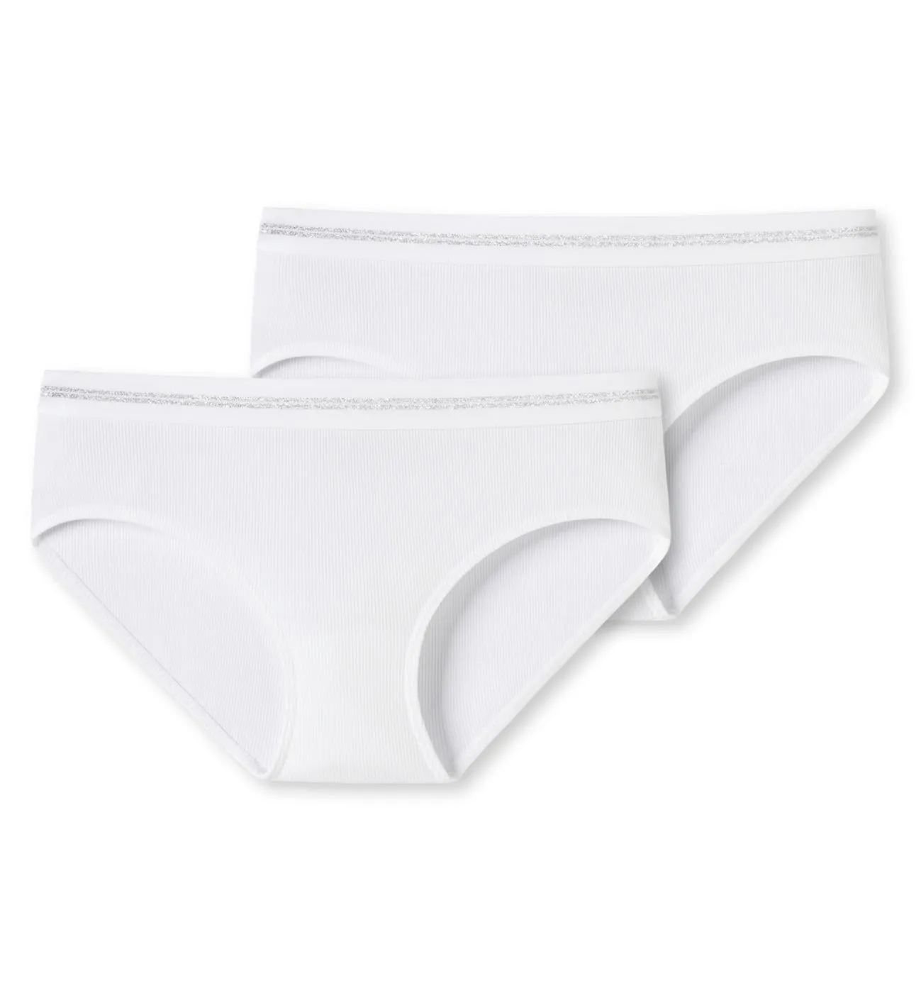 SCHIESSER Mädchen Panties 2er-Pack Long Life Rib - Weiß