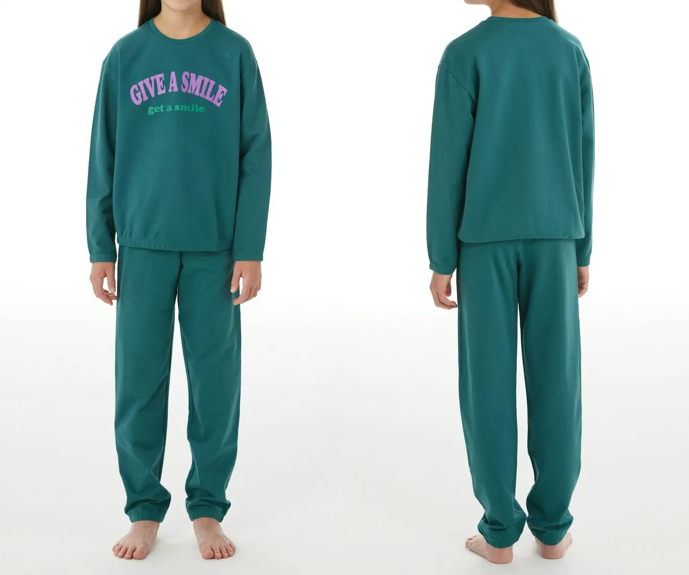 SCHIESSER Mädchen Schlafanzug lang Teens Nightwear - Grün