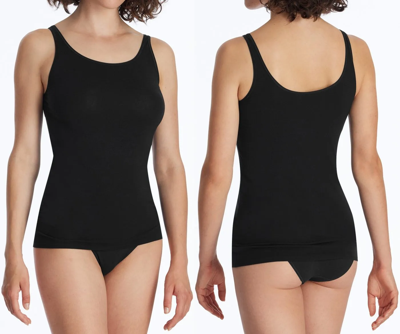 SCHIESSER Damen 2PACK Trägertop 95/5 - Schwarz