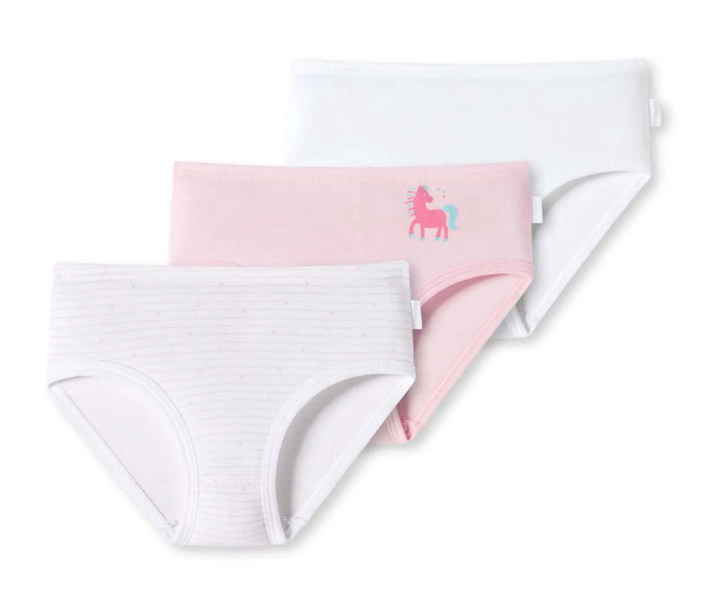 Mehrfarbige Mädchen-Hüftslips aus der SCHIESSER Feinripp-Serie