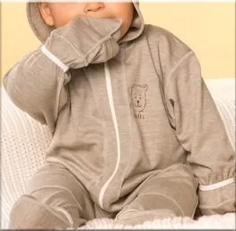 Baby Anzug mit Kapuze Schiesser Med Sensitive Silver