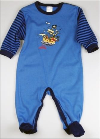 Baby Romper with footing Capt'n Sharky