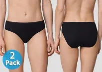 2er Pack Tai-Slip Schiesser Cotton Essentials - schwarz 2er Pack Tai-Slip Schiesser Cotton Essentials - schwarz