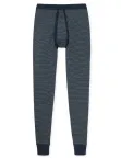 Lange Unterhose Schiesser Original Feinripp Melange dunkelblau