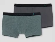 2er Pack Grün & Grau SCHIESSER Shorts 95/5