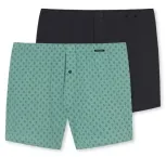 2er Pack Herren Boxershorts SCHIESSER Essentials anthrazit und grün