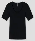 Shirt 1/2 Schiesser Luxury - schwarz