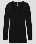 Shirt 1/1 Schiesser Luxury - schwarz