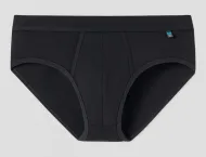 SCHIESSER Herren Sport-Slip Long Life Cotton - schwarz