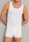 2er Pack SCHIESSER Herren Unterhemd 95/5 - weiß